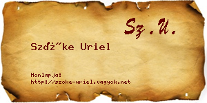 Szőke Uriel névjegykártya